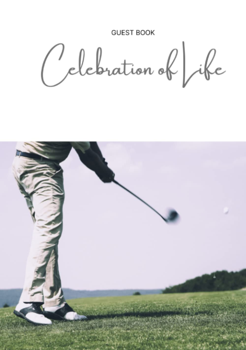 Majosta Celebration of Life guest book front cover, perfect for heartfelt memorial messages
