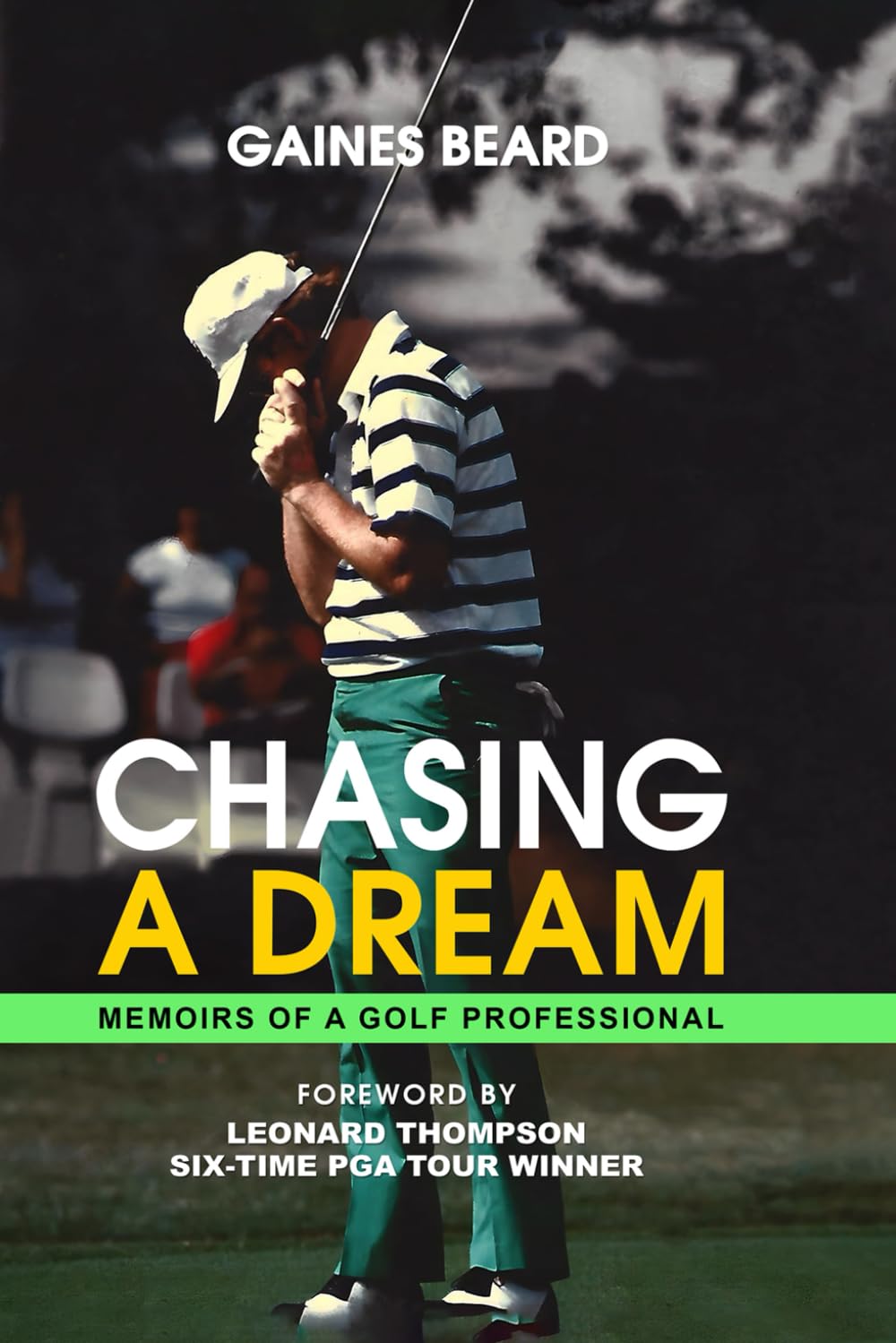 Majosta Chasing A Dream cover with a golfer silhouette, ideal for golf memoir readers.