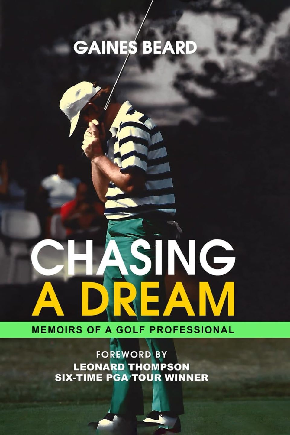 Majosta Chasing A Dream cover with a golfer silhouette, ideal for golf memoir readers.