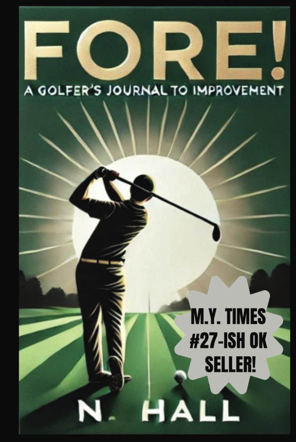 Majosta Fore! golf journal improvement cover for pre-round planning and post-round notes.
