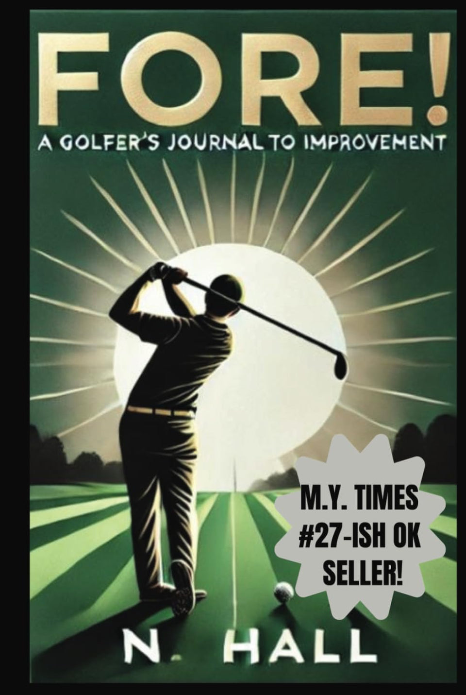 Majosta Fore! golf journal improvement cover for pre-round planning and post-round notes.