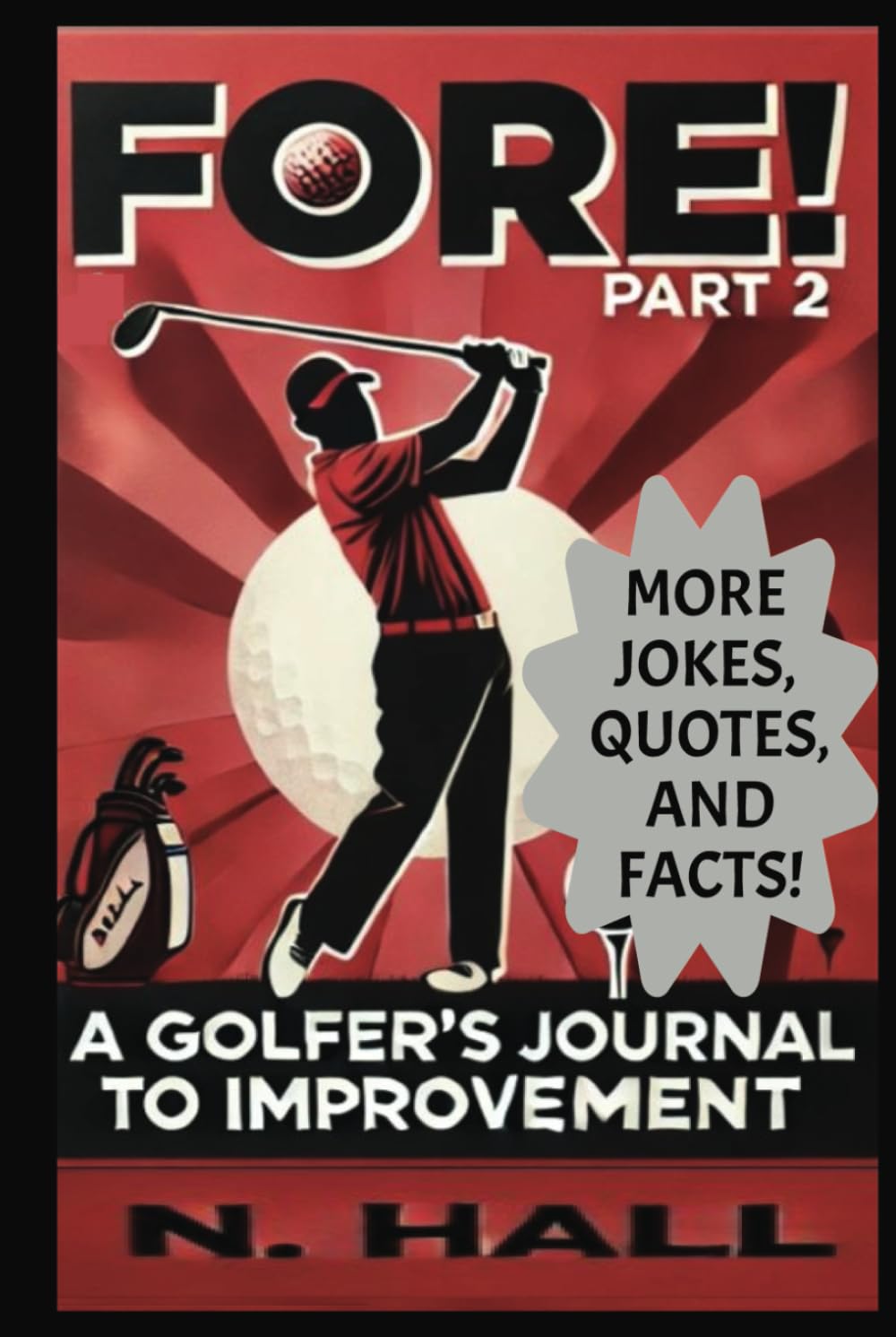 Majosta FORE Part 2 golfer's journal cover for recording practice notes and stats.