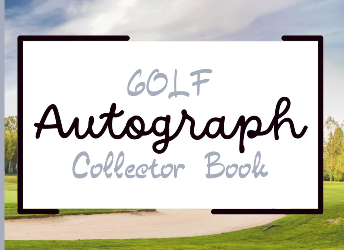 Majosta Golf Autograph Collector Book cover, premium keepsake for displaying golf stars' signatures