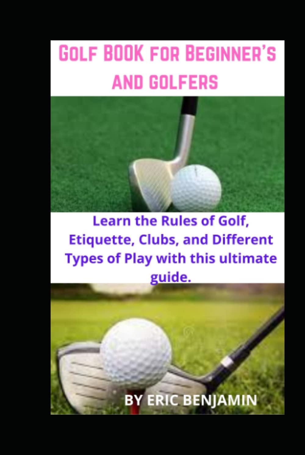 Majosta golf book for beginners cover; learn rules and etiquette for confident on-course play.