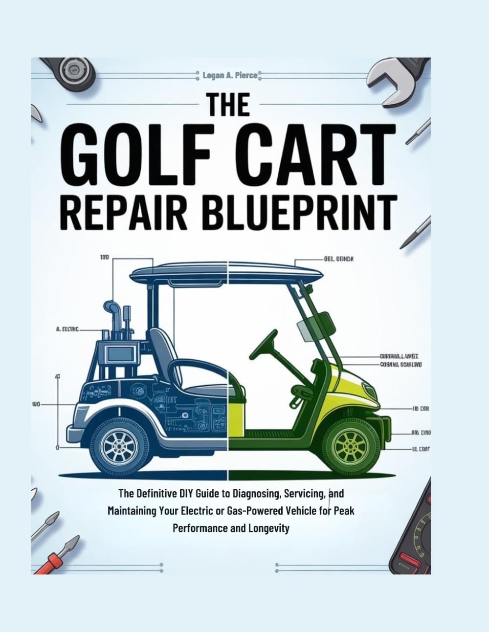 Majosta Golf Cart Repair Blueprint cover with step-by-step diagnostics for quick, reliable fixes.