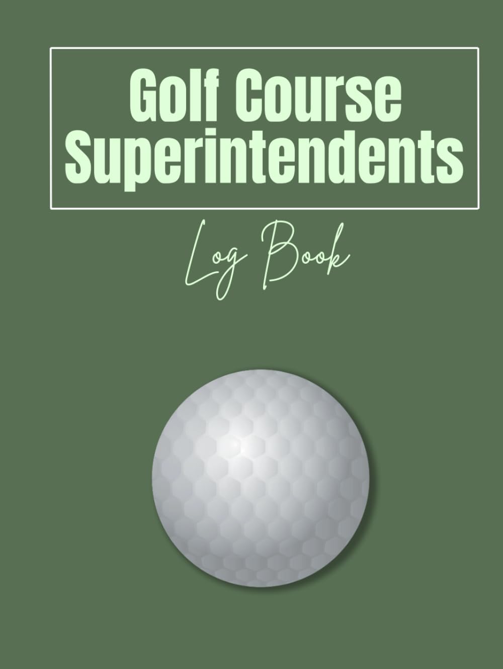 Majosta Golf Course Superintendents Log Book cover with a durable matte finish for organized maintenance planning