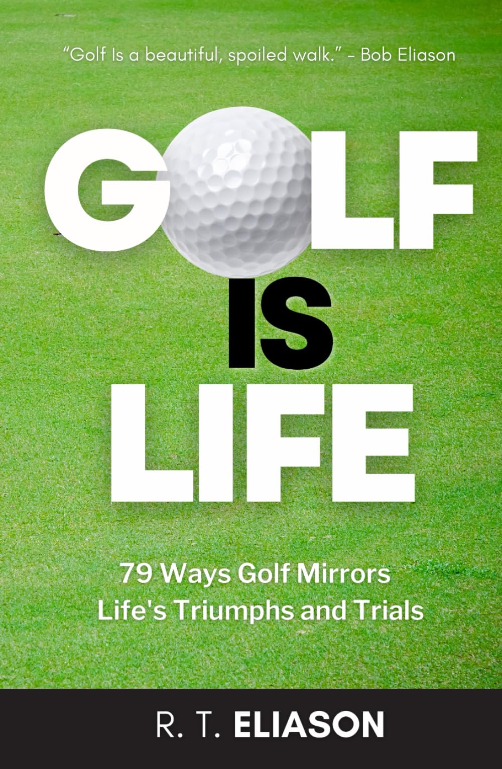 Majosta Golf is Life book cover with a golfer on a course, inviting reflection on golf and life