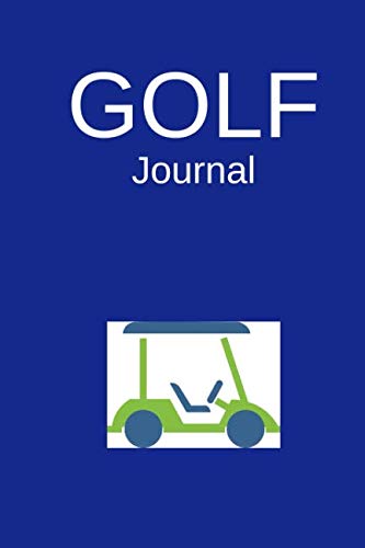 Majosta Golf Journal blue cover logs weather, yardage, and scores for on-course planning.