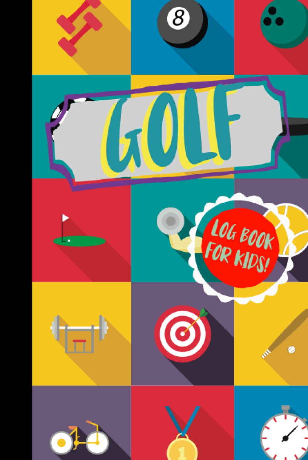 Majosta Golf Log Book for Kids cover, durable and colorful for easy practice tracking