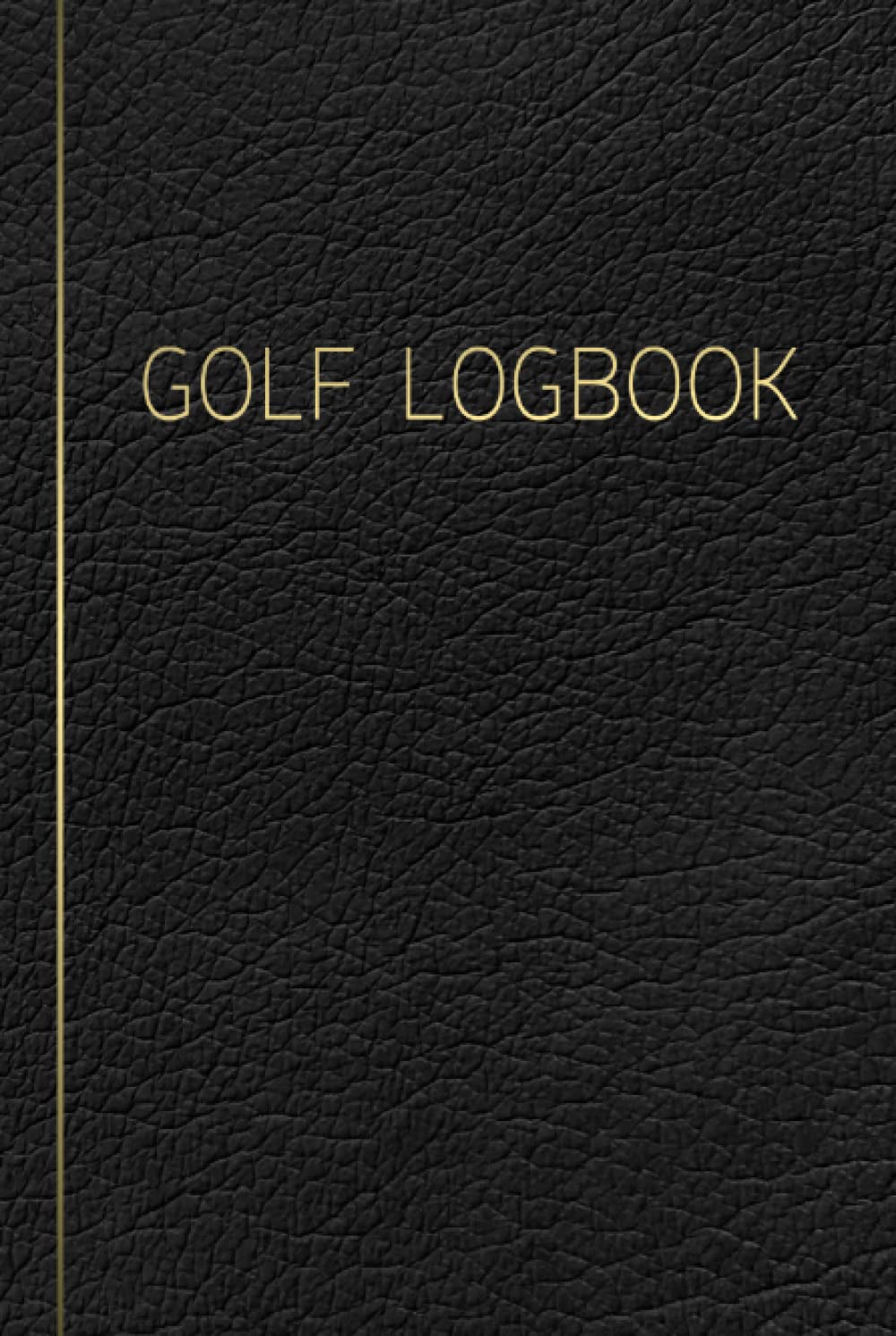 Majosta Golf Logbook front cover in black leather for easy practice tracking.