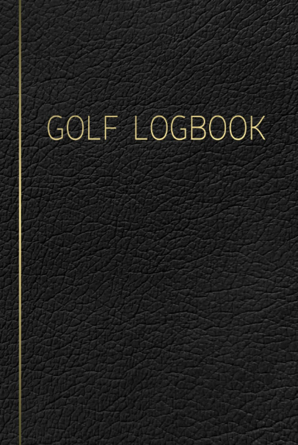 Majosta Golf Logbook front cover in black leather for easy practice tracking.