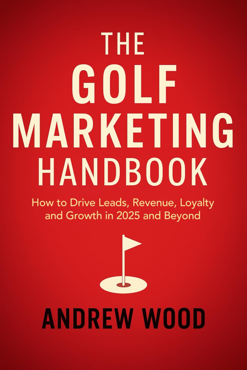 Majosta Golf Marketing Handbook cover image with bold title for golf industry professionals