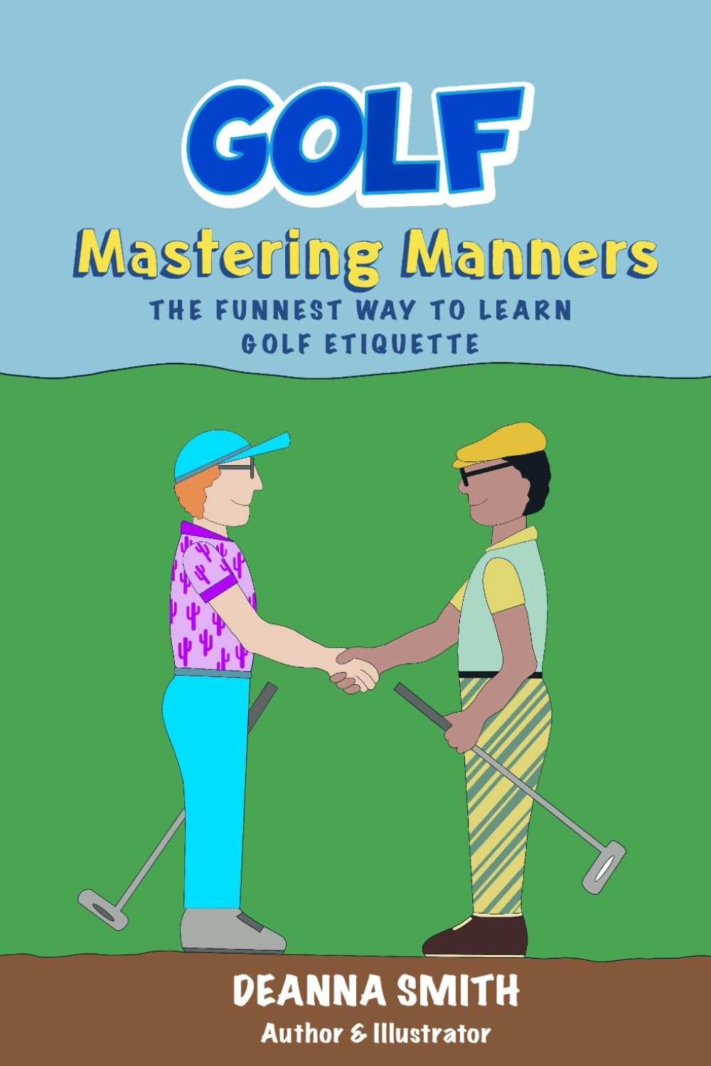 Majosta Golf Mastering Manners cover, a humorous etiquette guide for players on the course.