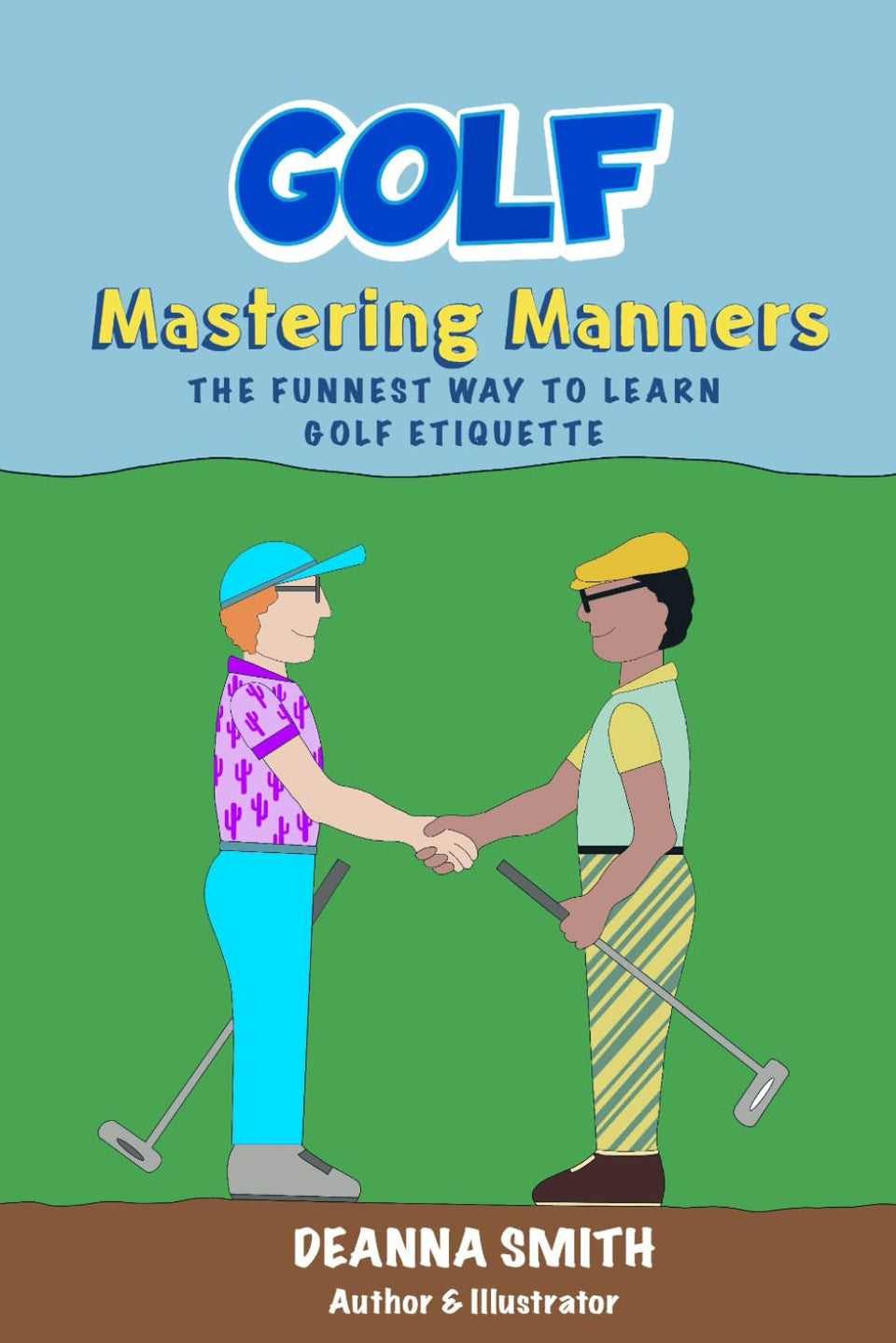 Majosta Golf Mastering Manners cover, a humorous etiquette guide for players on the course.