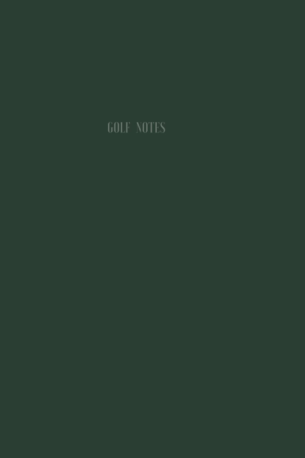 Majosta Golf Notes notebook cover, 6x9 layout, ideal for recording scores and practice notes.