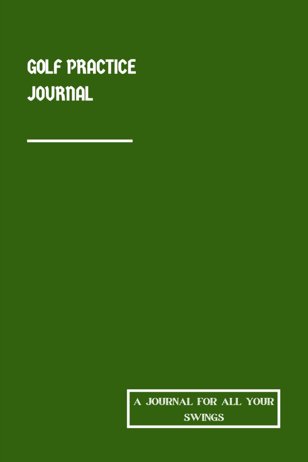 Majosta Golf Practice Journal cover page for on-the-go swing notes and goals