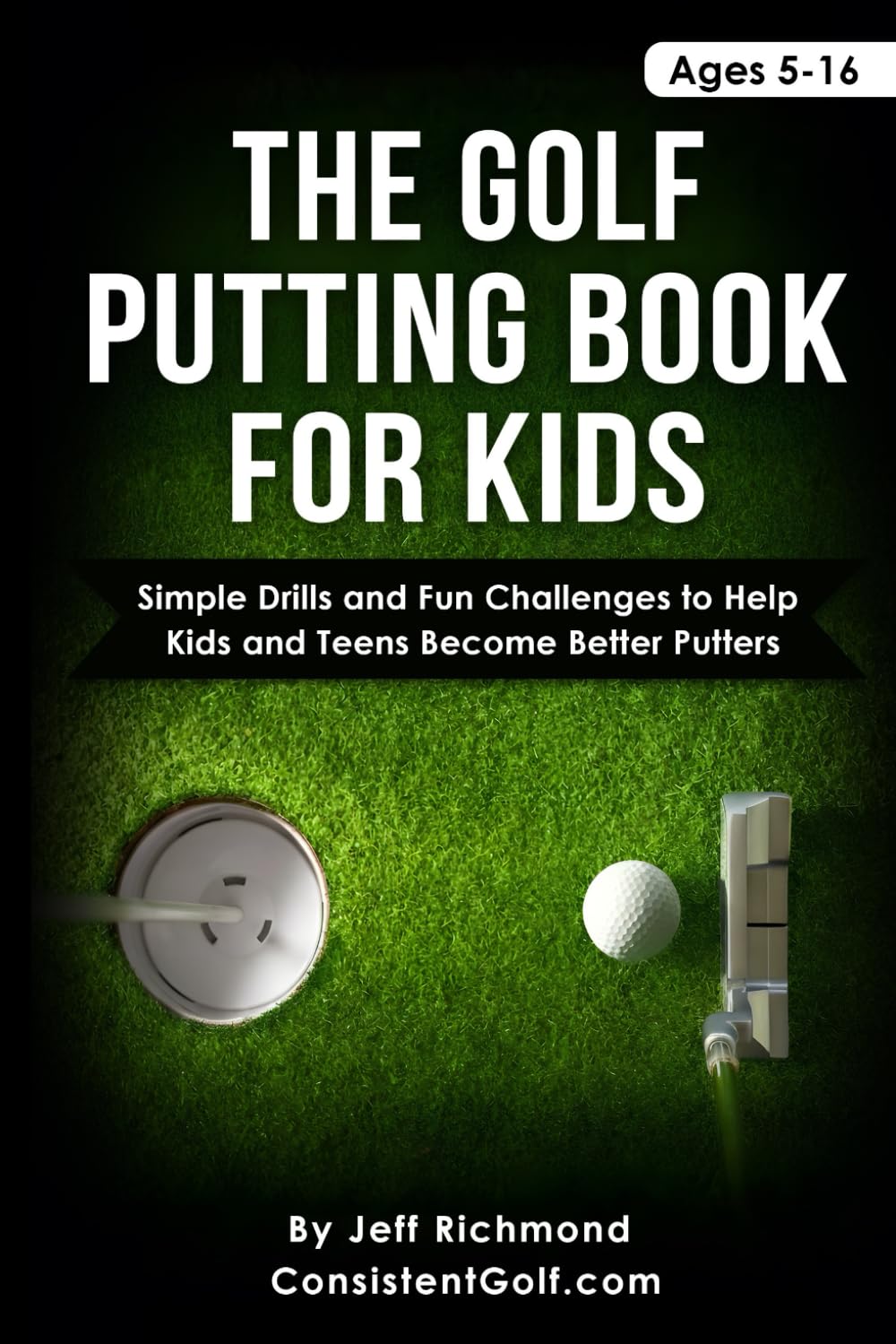 Majosta The Golf Putting Book for Kids cover image, guiding young players toward confident putting.