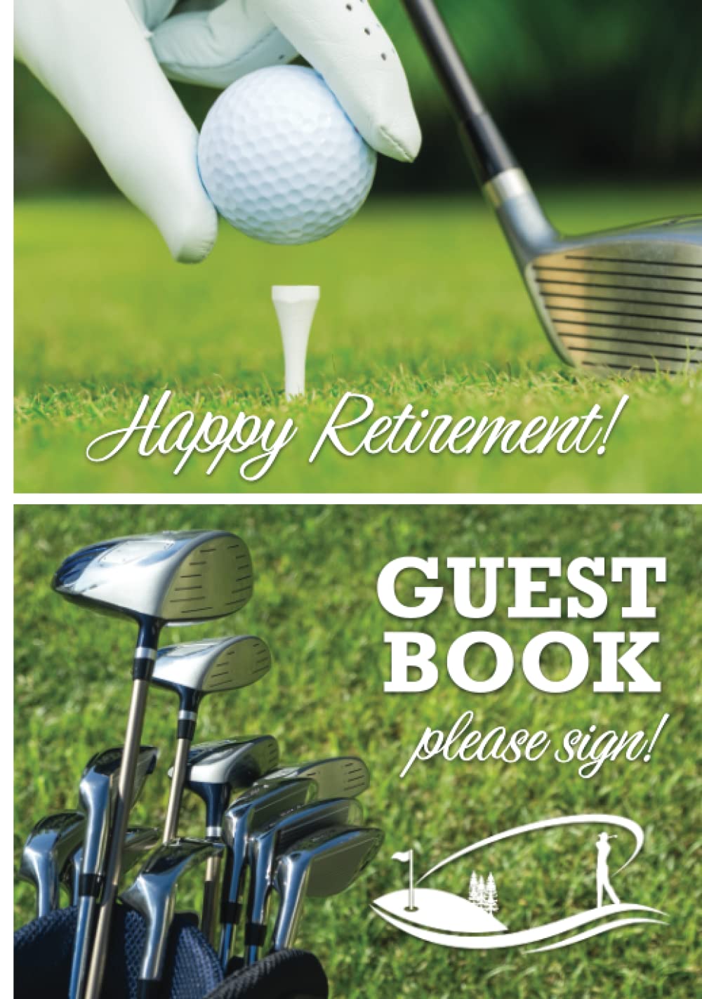Majosta Golf Retirement Guest Book with sign-in pages for heartfelt well wishes.
