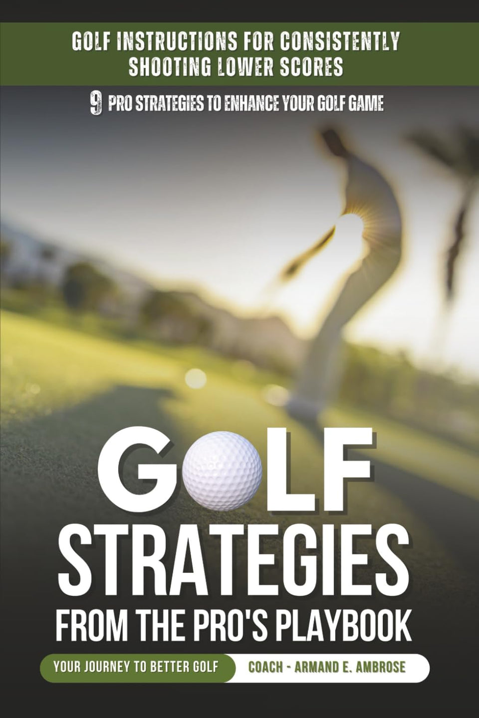 Majosta Golf Strategies Playbook cover showing strategic play for lower scores on the course