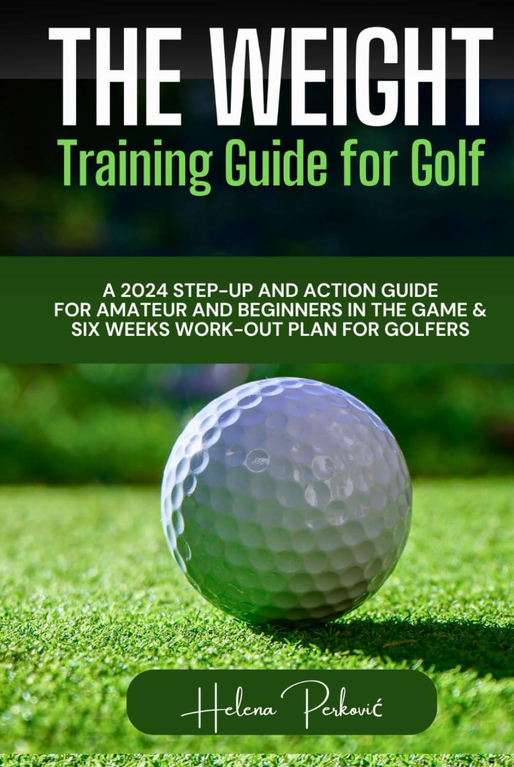 Majosta golf weight training guide cover illustrating a beginner plan to enhance power and consistency.