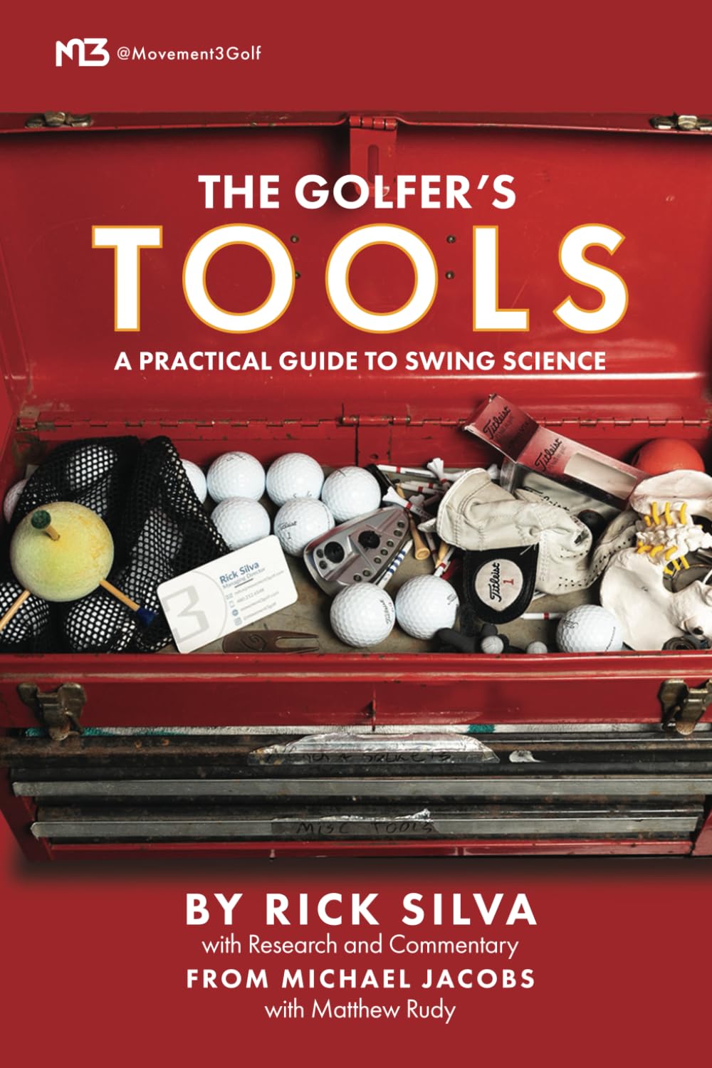 Majosta The Golfer's Tools cover showing swing science concepts to help players improve practice sessions.