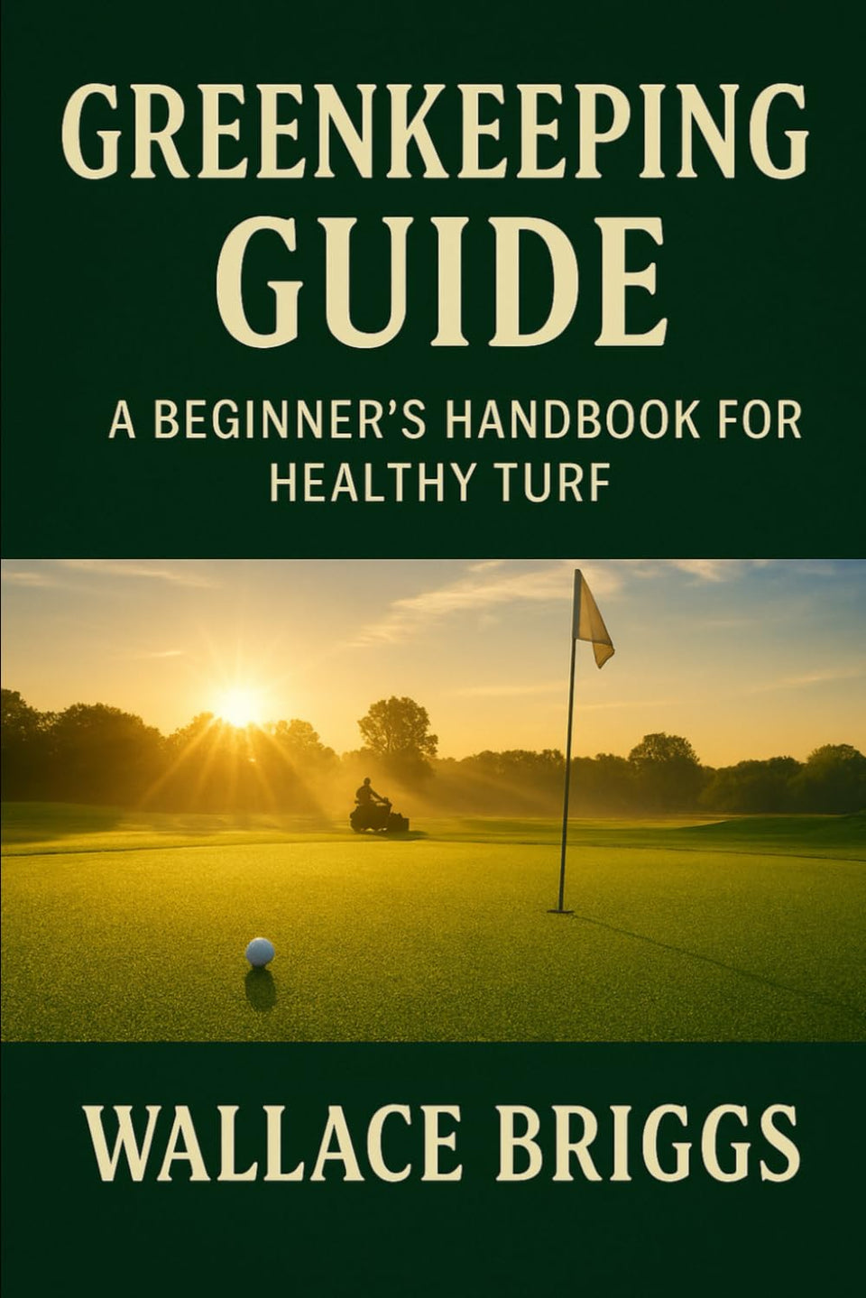 Majosta Greenkeeper Guide cover, showing lush turf and beginner-friendly plan