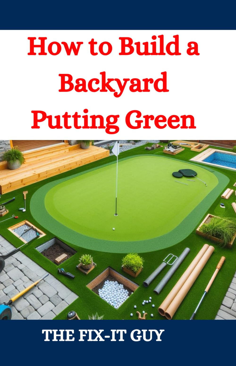 Majosta How to Build a Backyard Putting Green book cover for home golf practice inspiration.