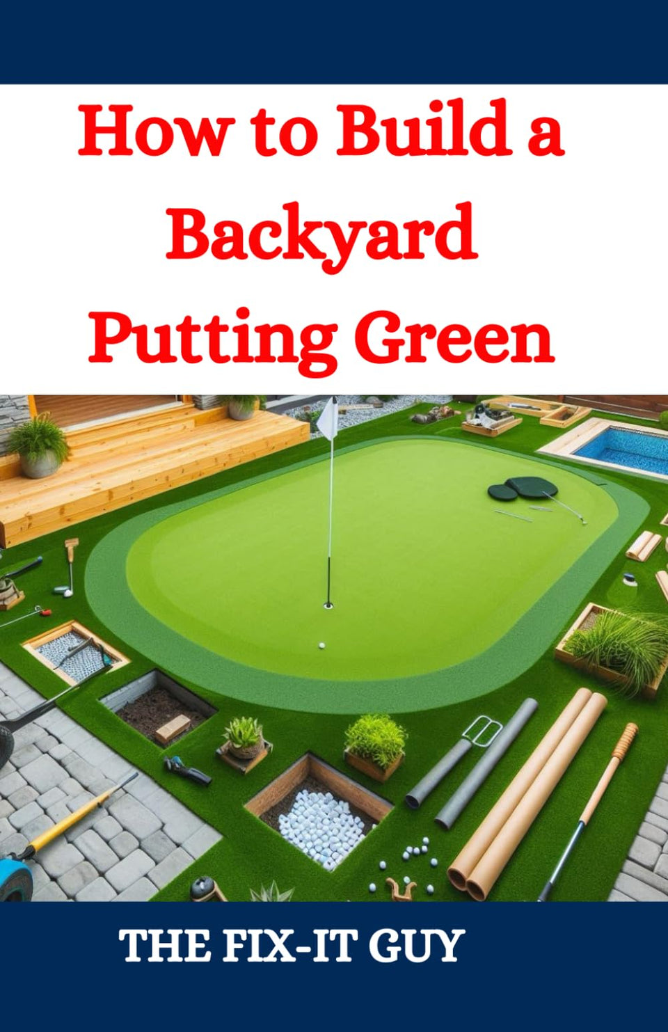 Majosta How to Build a Backyard Putting Green book cover for home golf practice inspiration.