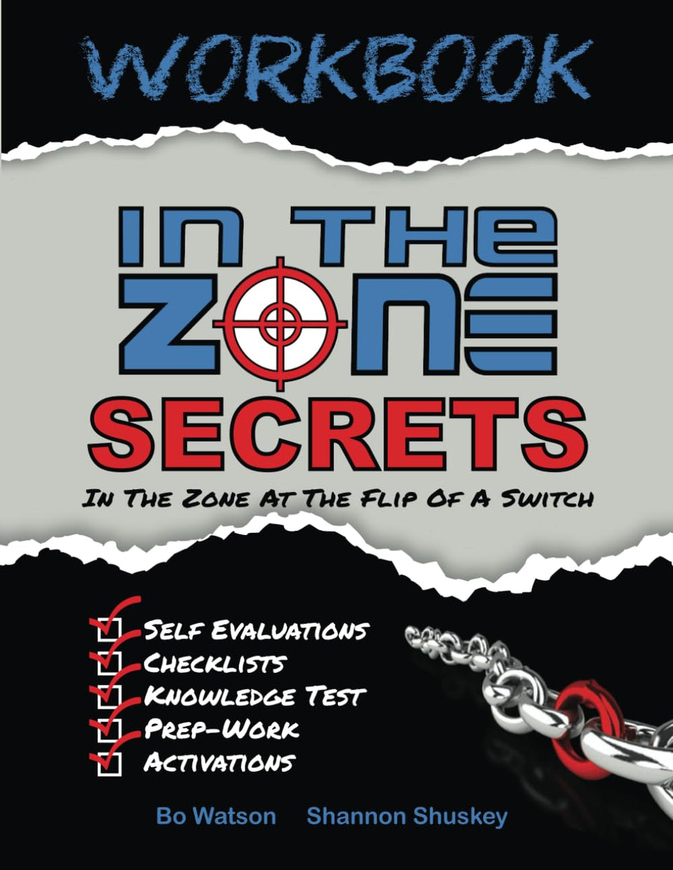 Majosta In The Zone Secrets Workbook cover guides focused, consistent golf rounds.