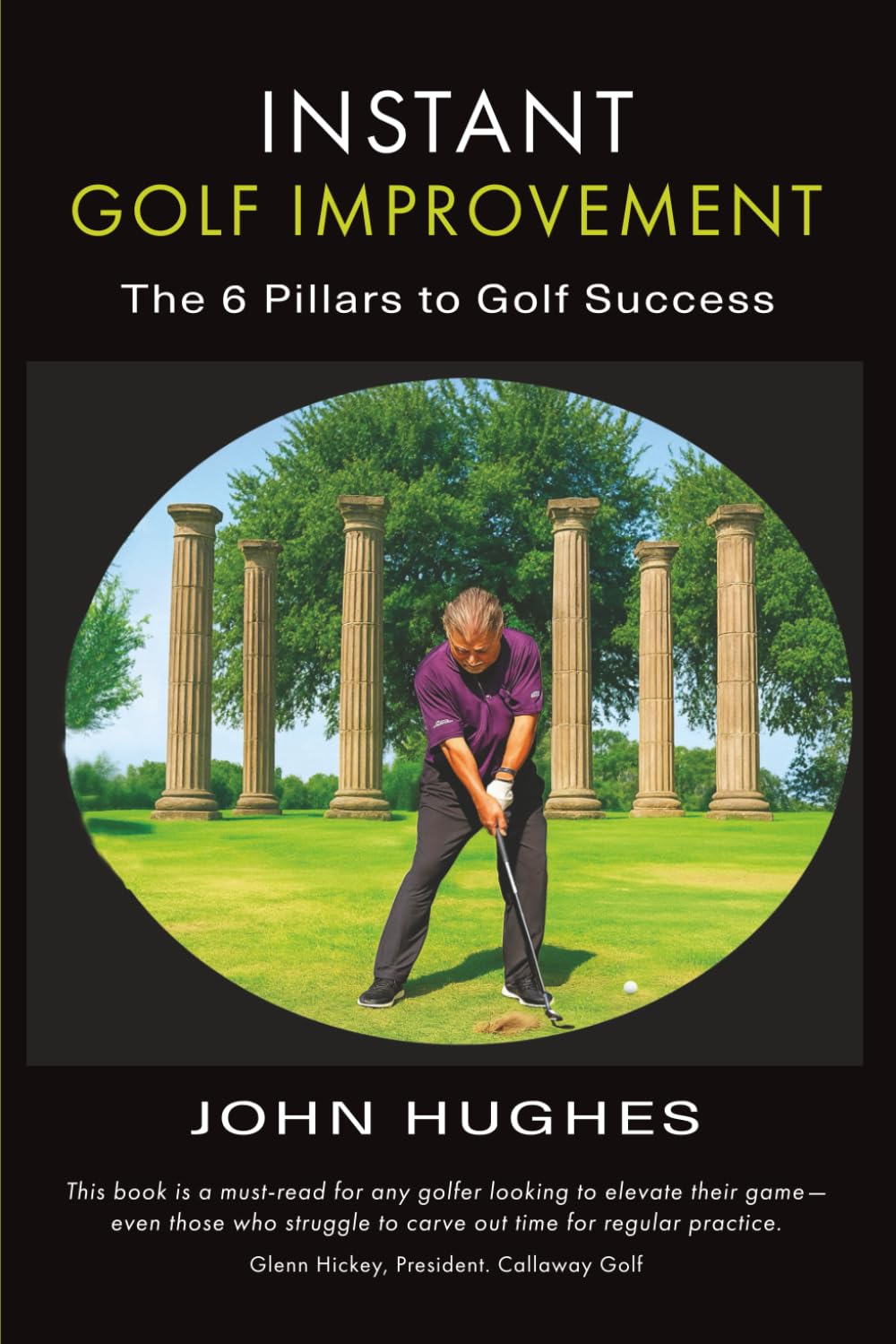 Majosta Instant Golf Improvement book cover highlighting practical guidance for better on-course decisions