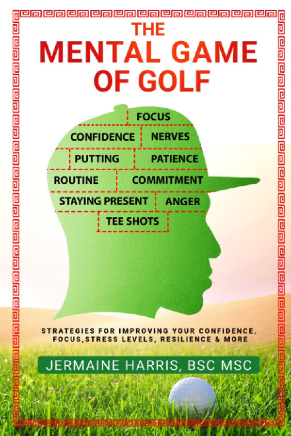 Majosta mental game golf book cover illustrating confidence-boosting strategies for golfers.