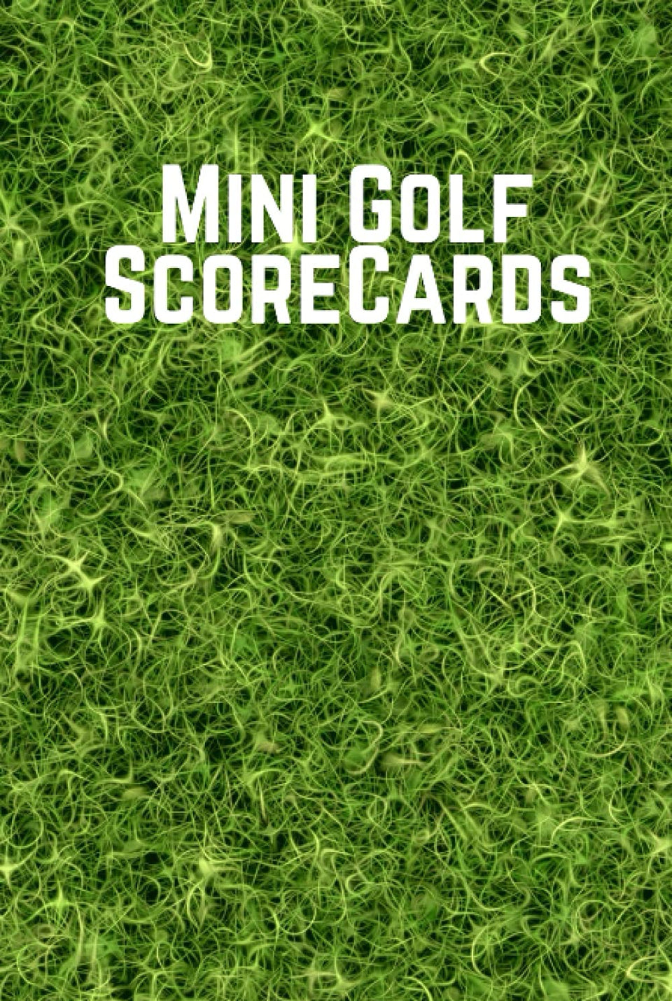 Majosta mini golf scorecards in a compact 6x9 hardcover log book for on course scoring