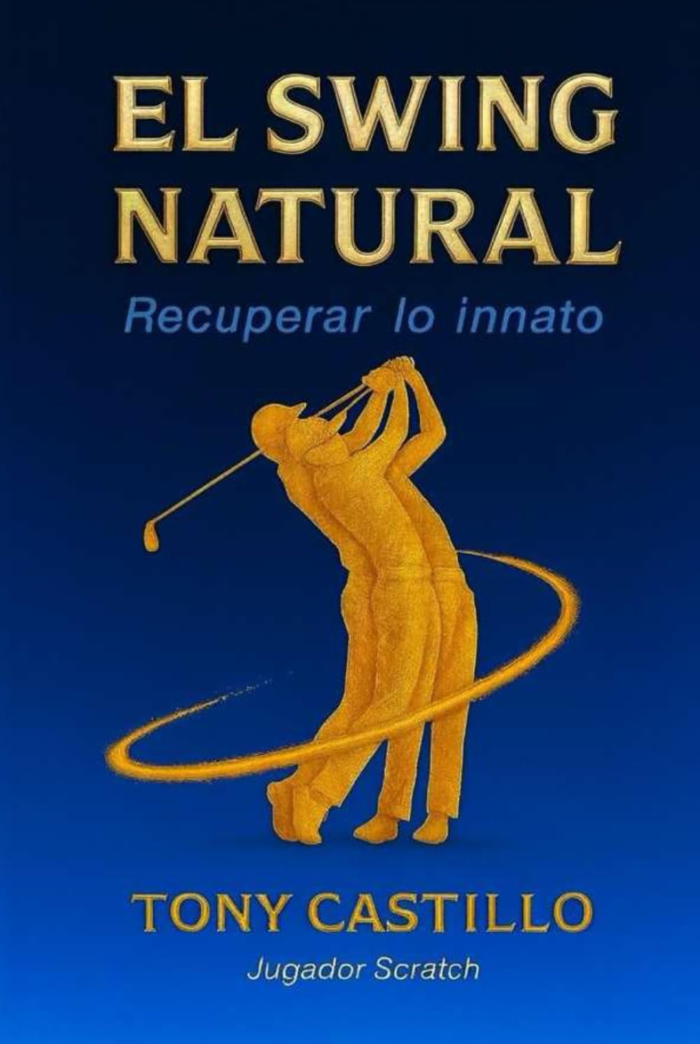 Majosta The Natural Swing book cover showing a golfer poised to improve balance and rhythm.