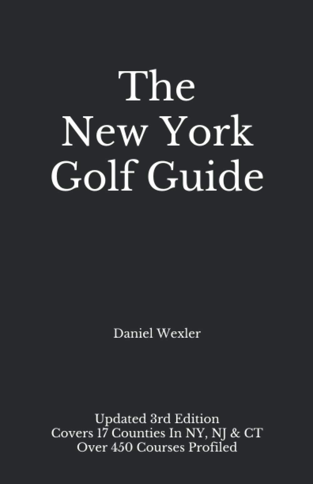 Majosta New York Golf Guide cover, The Black Book edition, featuring comprehensive course listings for planning rounds.