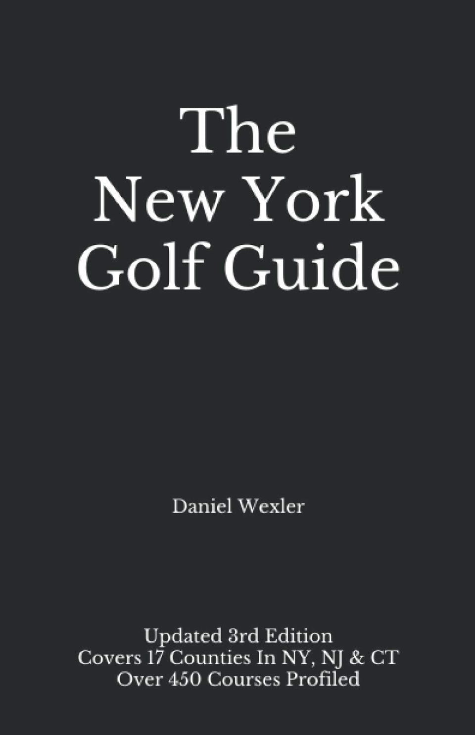 Majosta New York Golf Guide cover, The Black Book edition, featuring comprehensive course listings for planning rounds.
