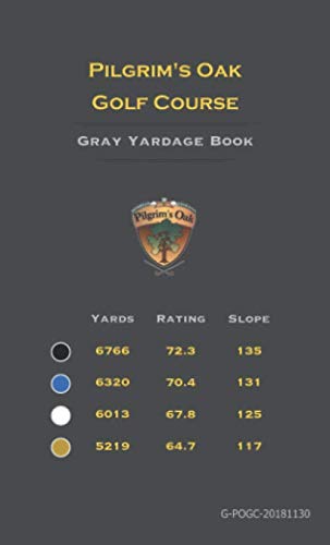 Majosta Pilgrim's Oak Gray Yardage Book cover for on-course notes and strategy