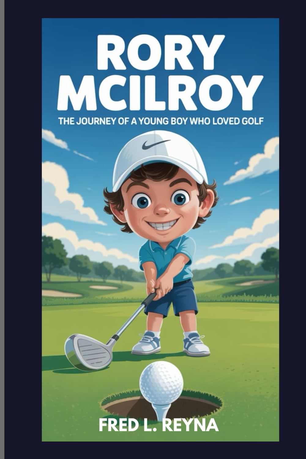 Majosta Rory McIlroy journey book cover—engaging tale for aspiring young golfers.