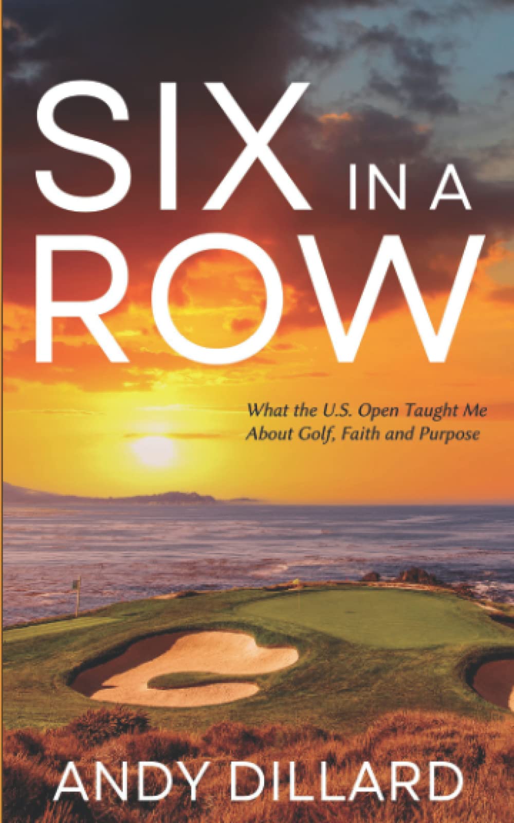Majosta Six in a Row book cover—golf, faith, and purpose inspiration.