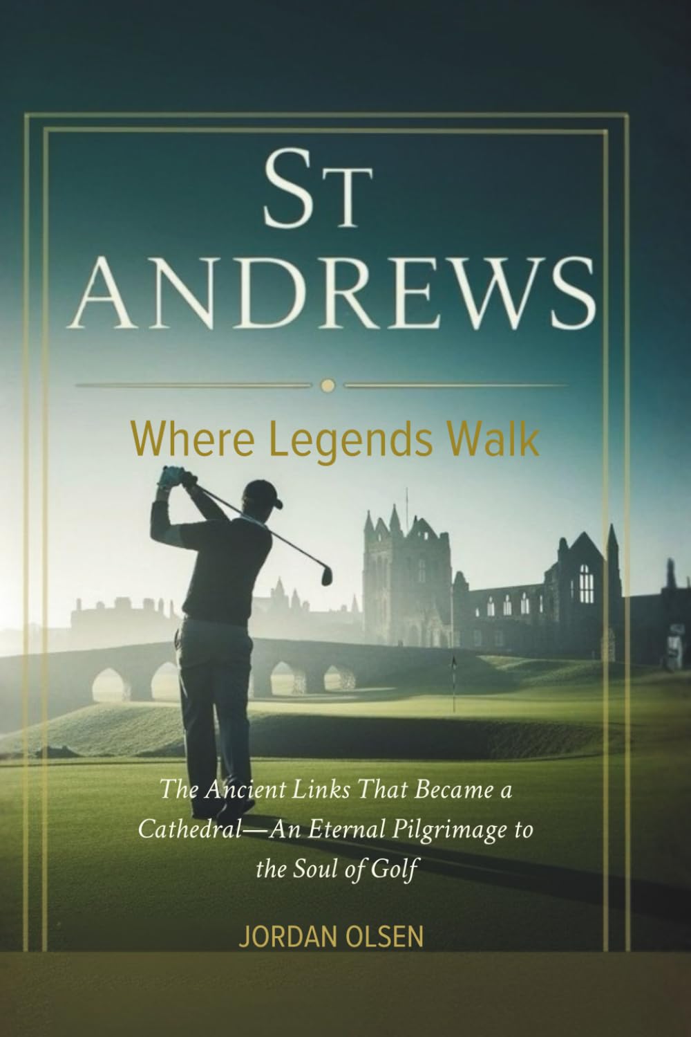 Majosta St Andrews book cover highlights golf history and pilgrimage appeal.