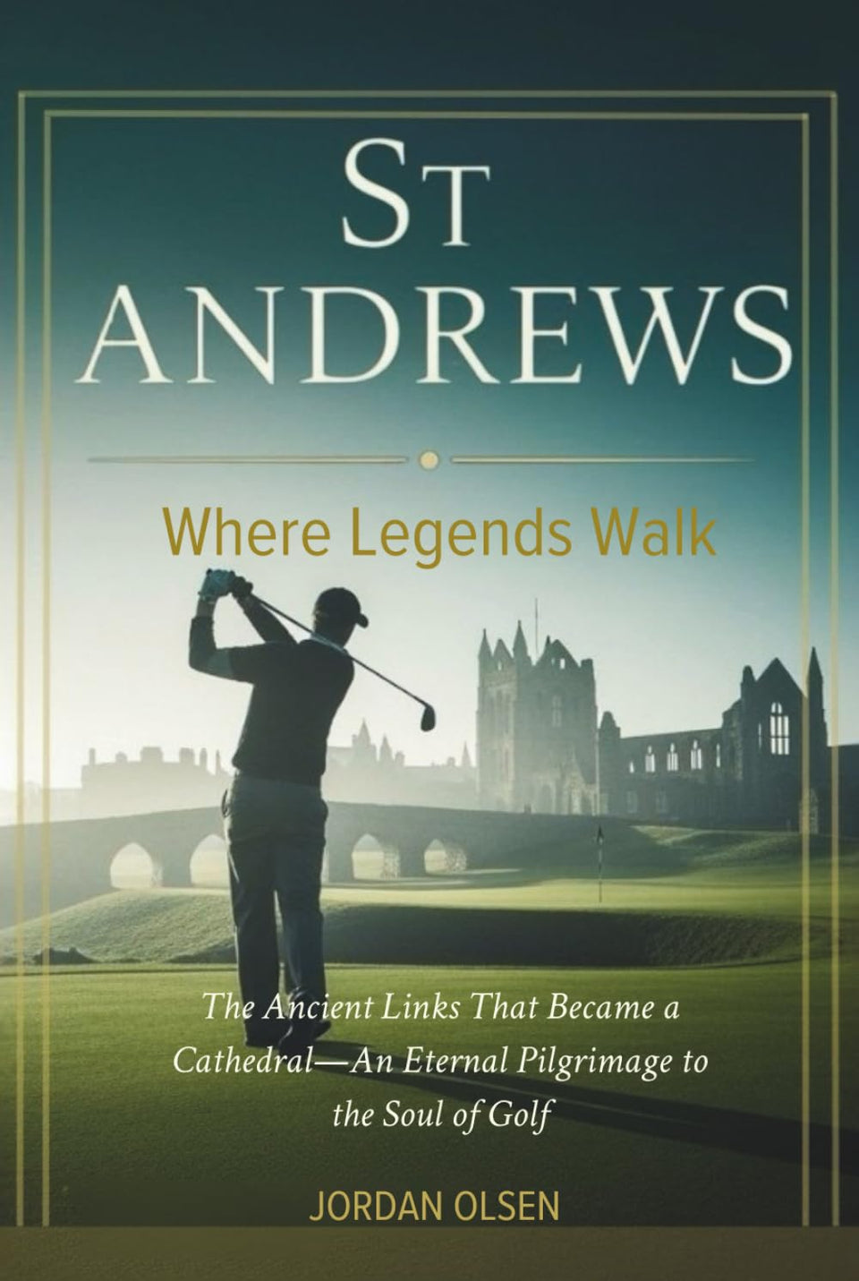Majosta St Andrews Legend Walk book cover, inviting golf history enthusiasts to explore sacred links.