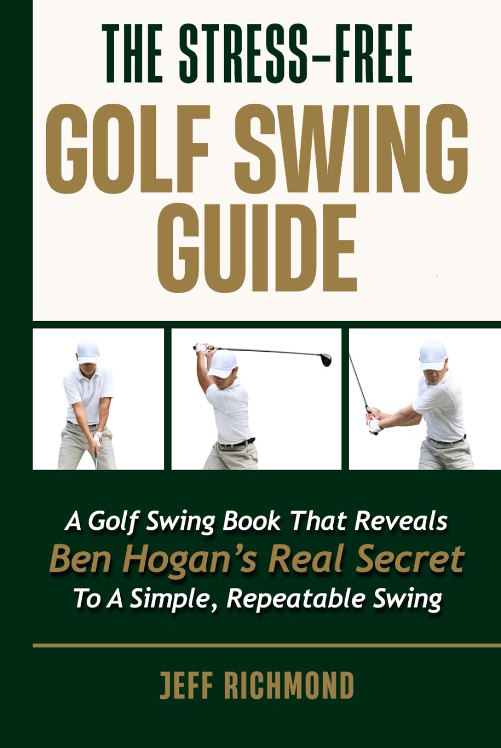 Majosta Stress-Free Golf Swing Guide cover showcases a simple, repeatable swing concept.