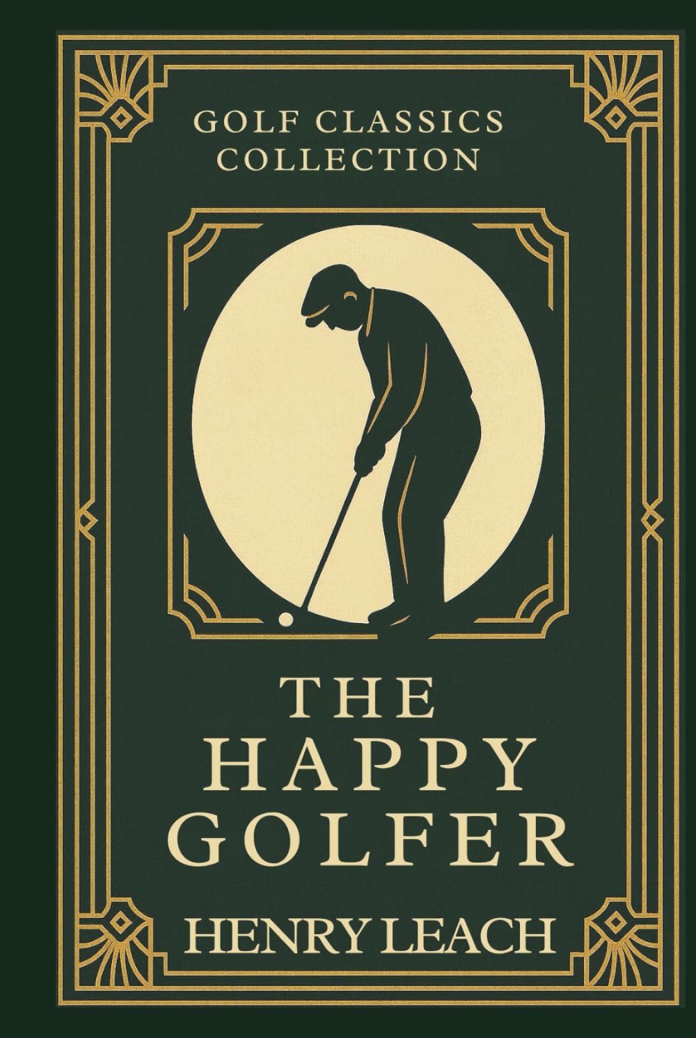 Majosta The Happy Golfer book cover, inviting readers to enjoy timeless golf wisdom and practical insights