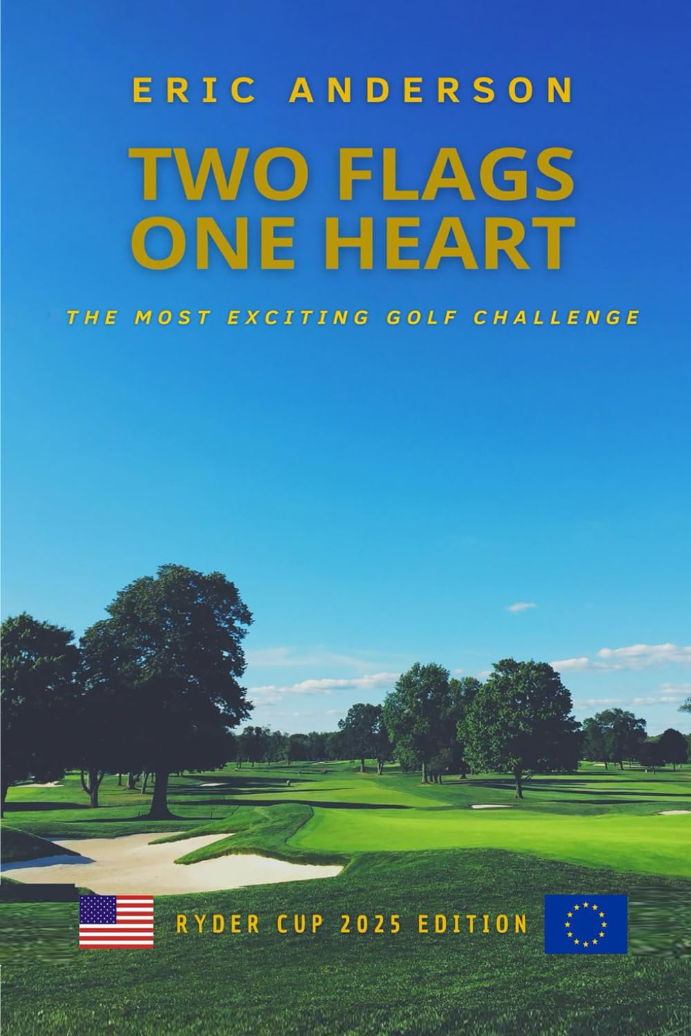 Majosta Two Flags One Heart Ryder Cup Italian Edition cover, inviting readers to explore golf history and rivalry