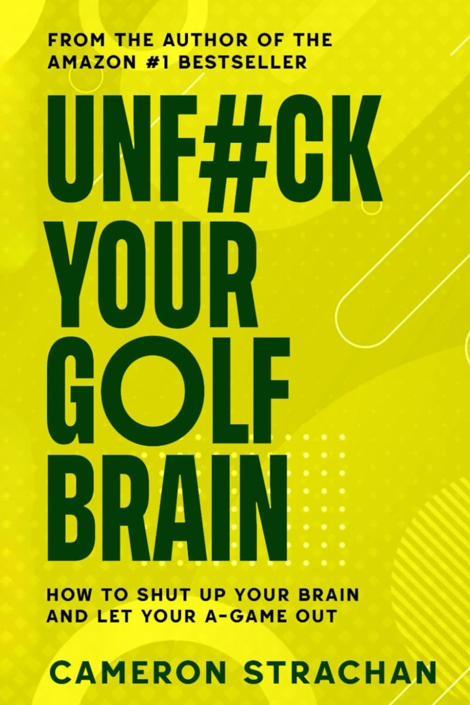 Majosta UnF#ck Your Golf Brain book cover invites focus and relaxed performance on the course
