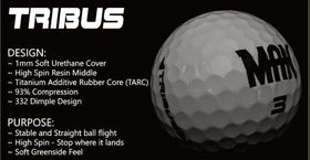 MAK TRIBUS straight flight ball demonstrates stable trajectory for accurate shots.