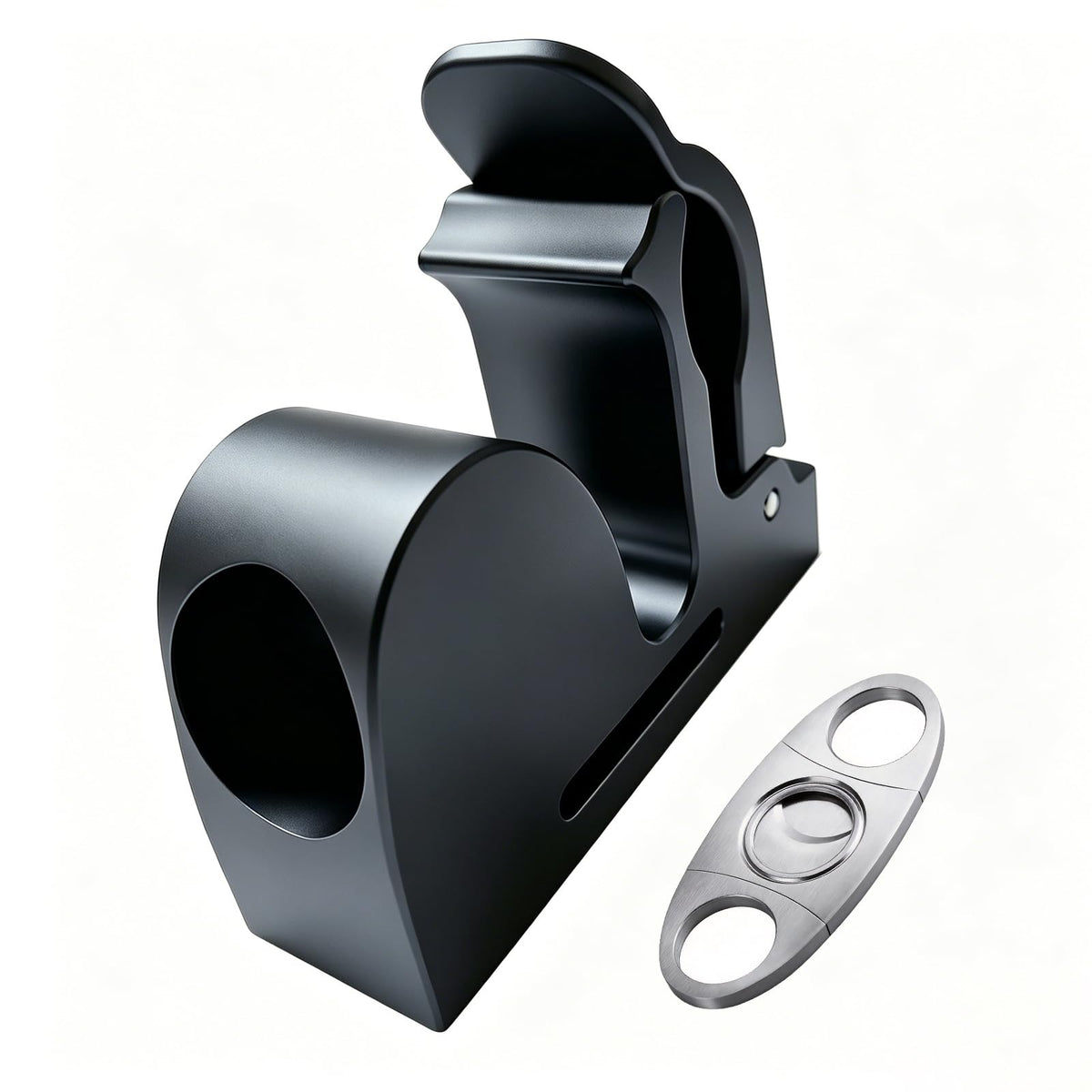 Makcoolen magnetic golf holder clipped to cart for secure hands-free access.