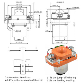 Manioiity MZJ-400A metal contacts close-up for durable power transfer