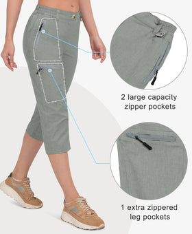 Mapamyumco capris offering UPF sun protection for sunny hikes