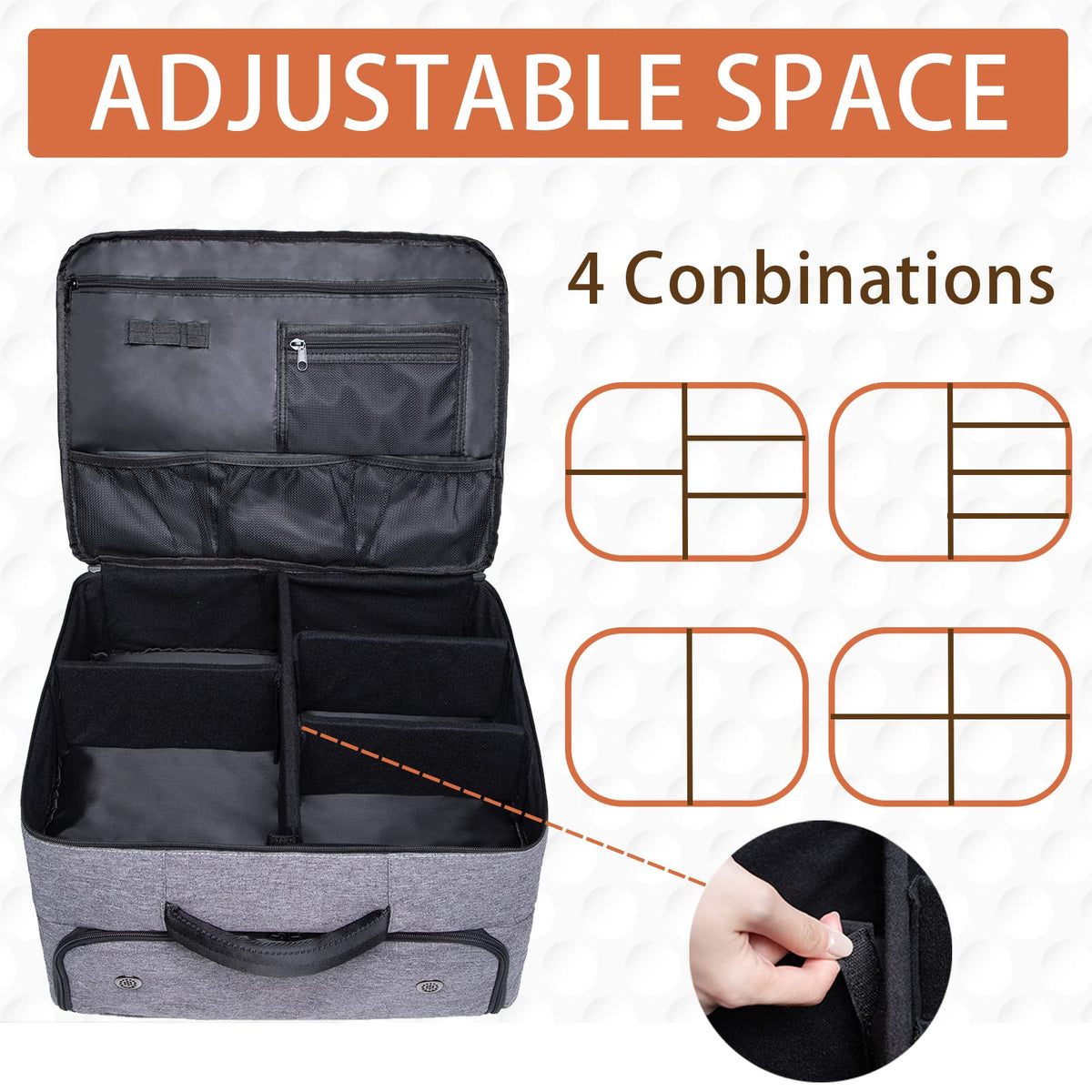 MAQTOIZ Golf Trunk Organizer easy-access handles for loading.