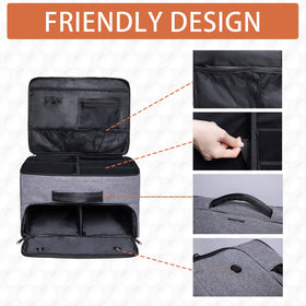 MAQTOIZ Golf Trunk Organizer three storage sections for organization.